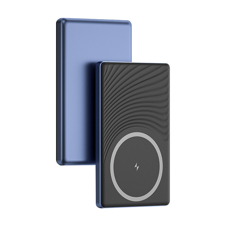Newest Portable 5000mah Ultra Slim Wireless Battery Phone Charger Metal Power Bank With Led Display Magnetic Power Bank