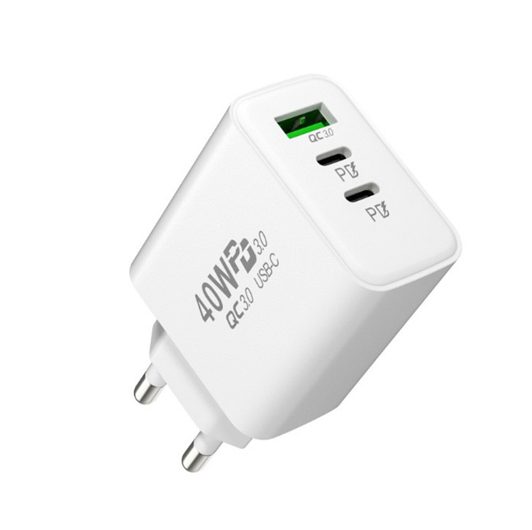 2024 New Products 40w Dual Usb-c Pd Fast Type C Charger Univasal Chargers Port Phone Mini Usb C Wall Charger Charging